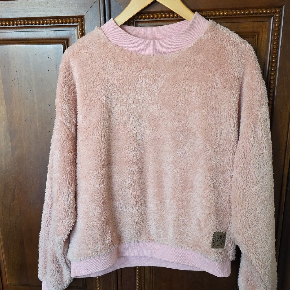 Southern Marsh Soft Pink Crew Neck Sweater